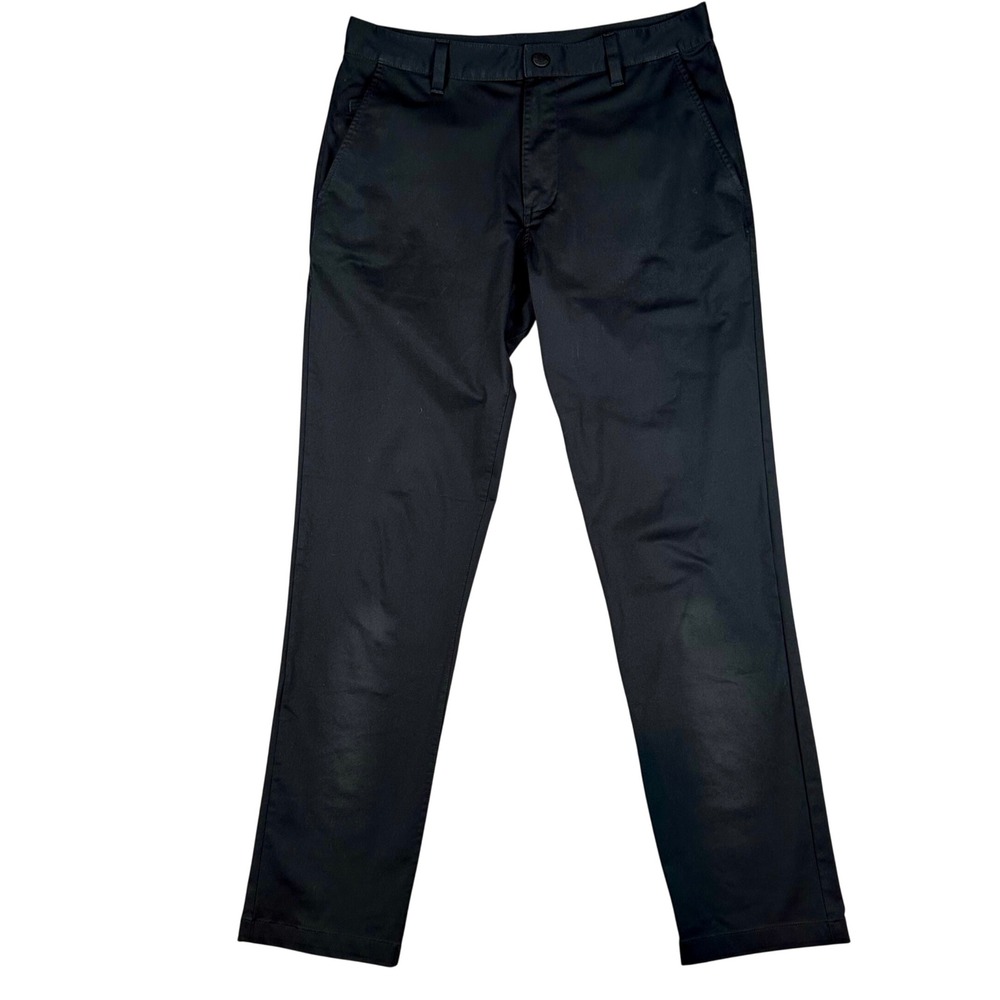 Rhone Commuter Pants Men's 30x29 Slim Black Stretch Flex-Knit Technical Chino